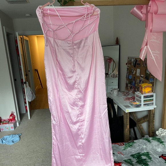 Champagne Pink Maxi Dress - Picture 2 of 5